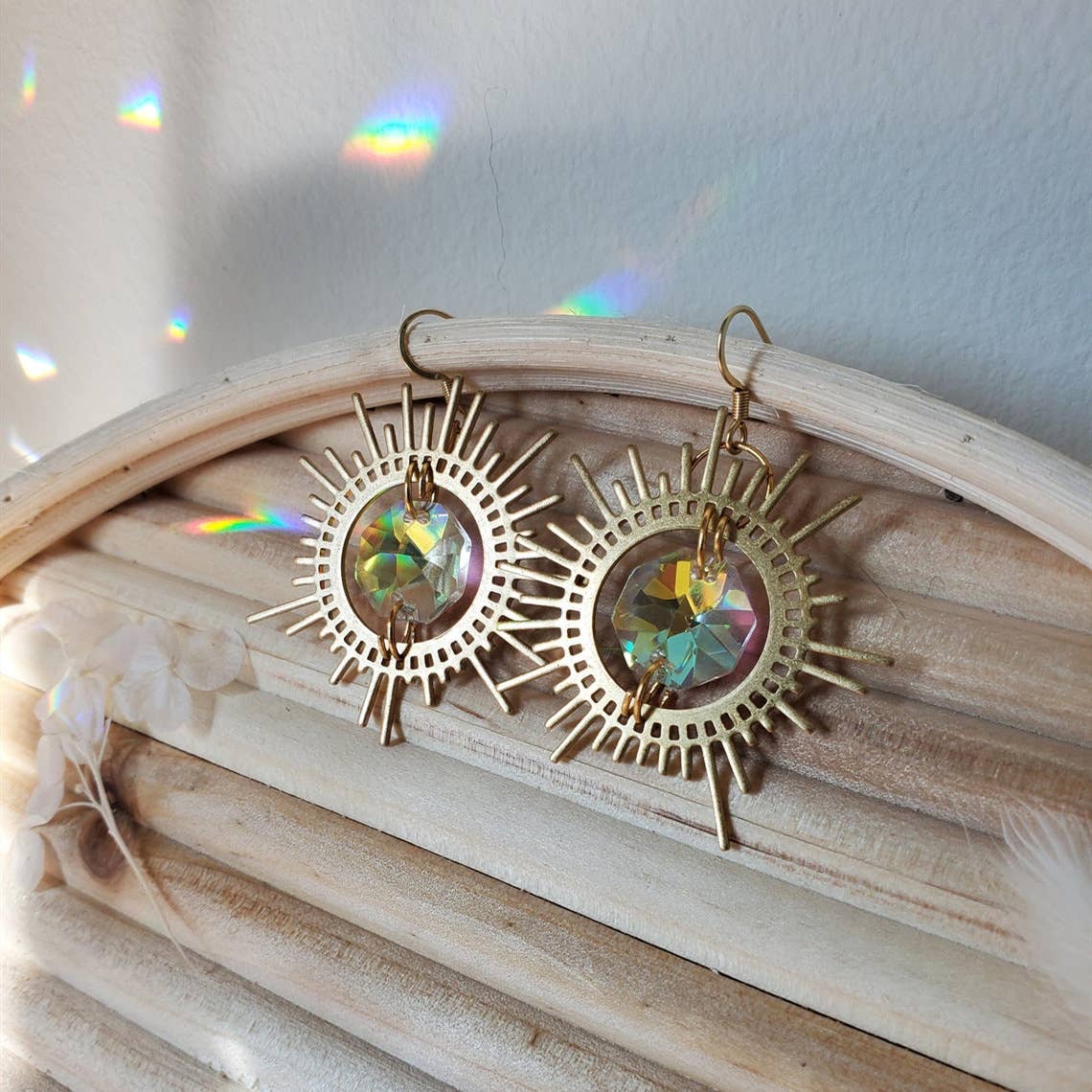 Iridescent Sun Earring