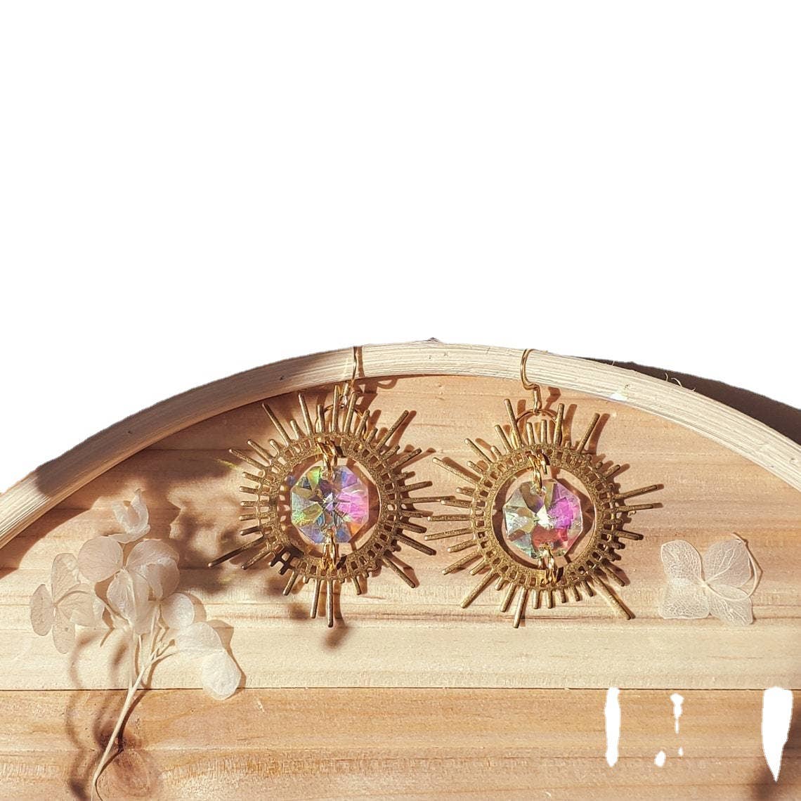 Iridescent Sun Earring