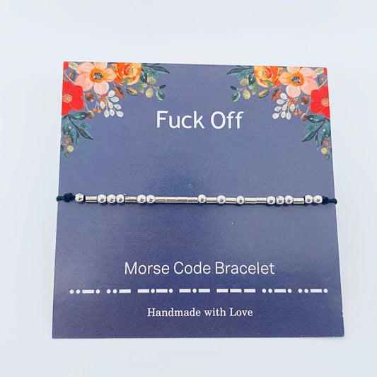 Fuck Off Morse Code Bracelets: Fuck off