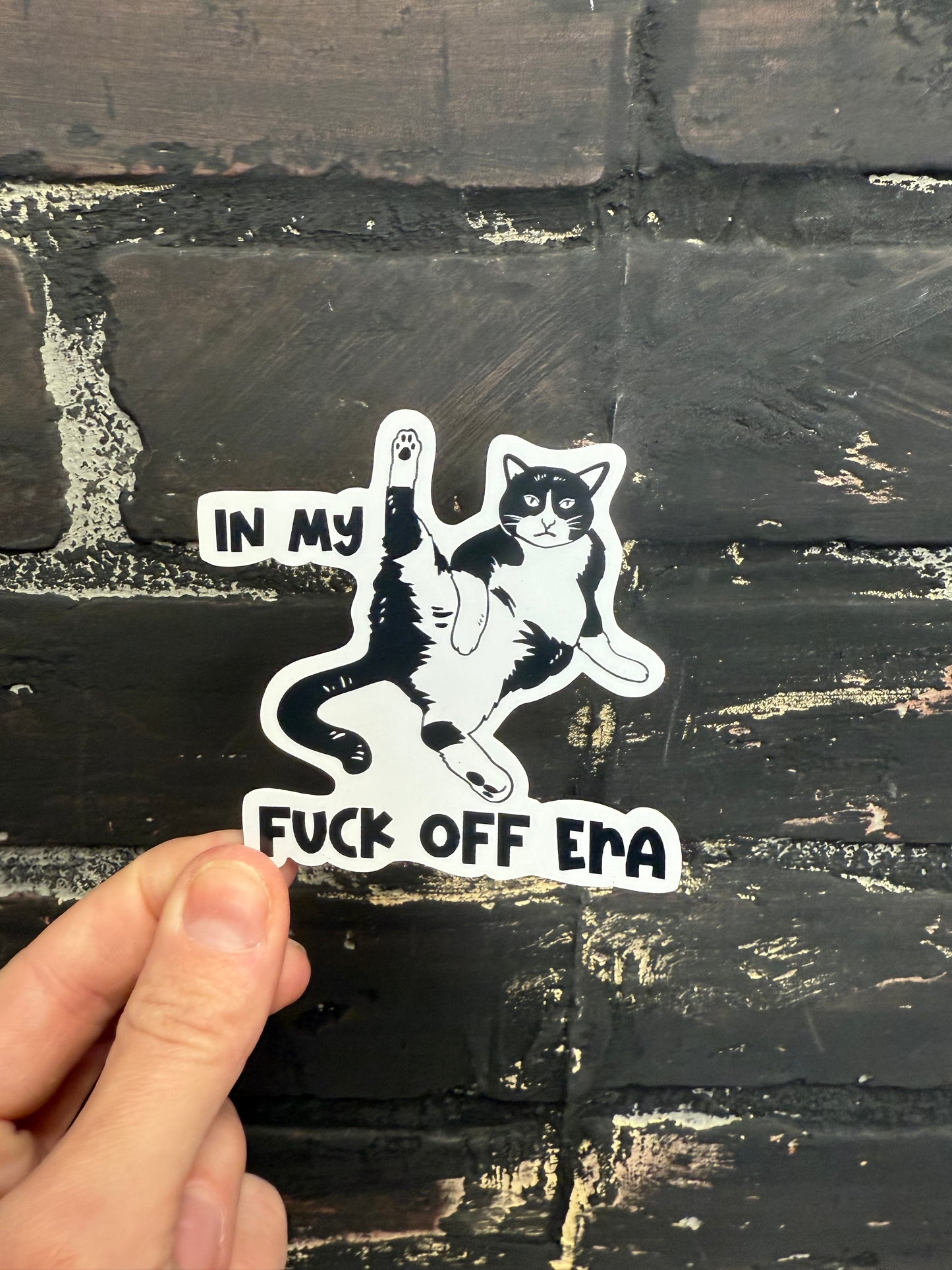 In My Fuck Off Era, 3" Cat Sticker