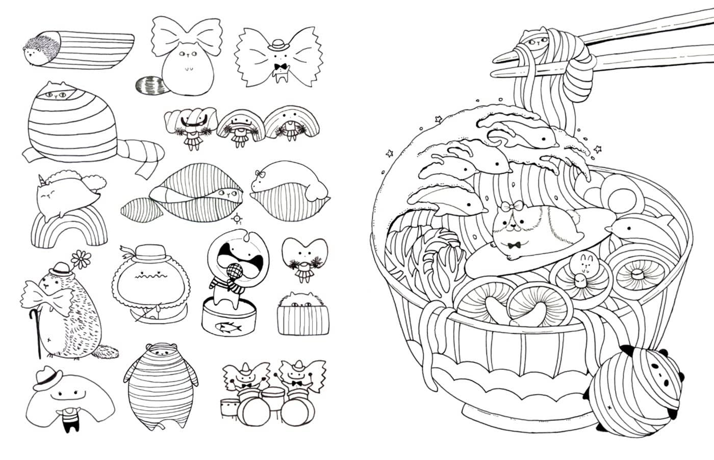 A Million Kawaii Cuties Coloring Book