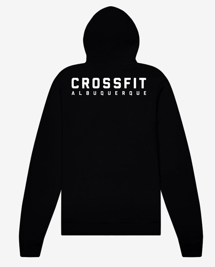 CrossFit Albuquerque- Pull Over Hoody Black/Turquoise