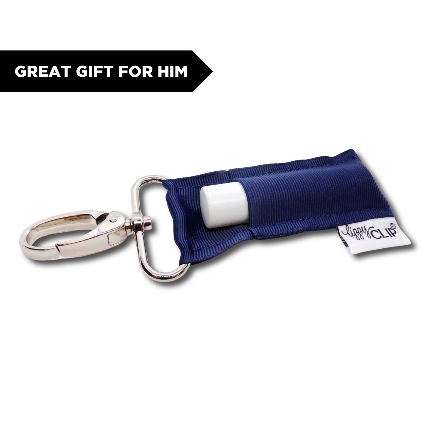 CLASSIC: Navy LippyClip® Lip Balm Holder for Chapstick