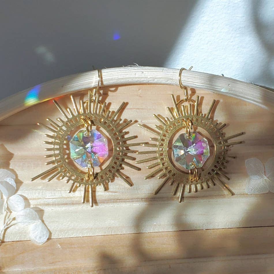 Iridescent Sun Earring