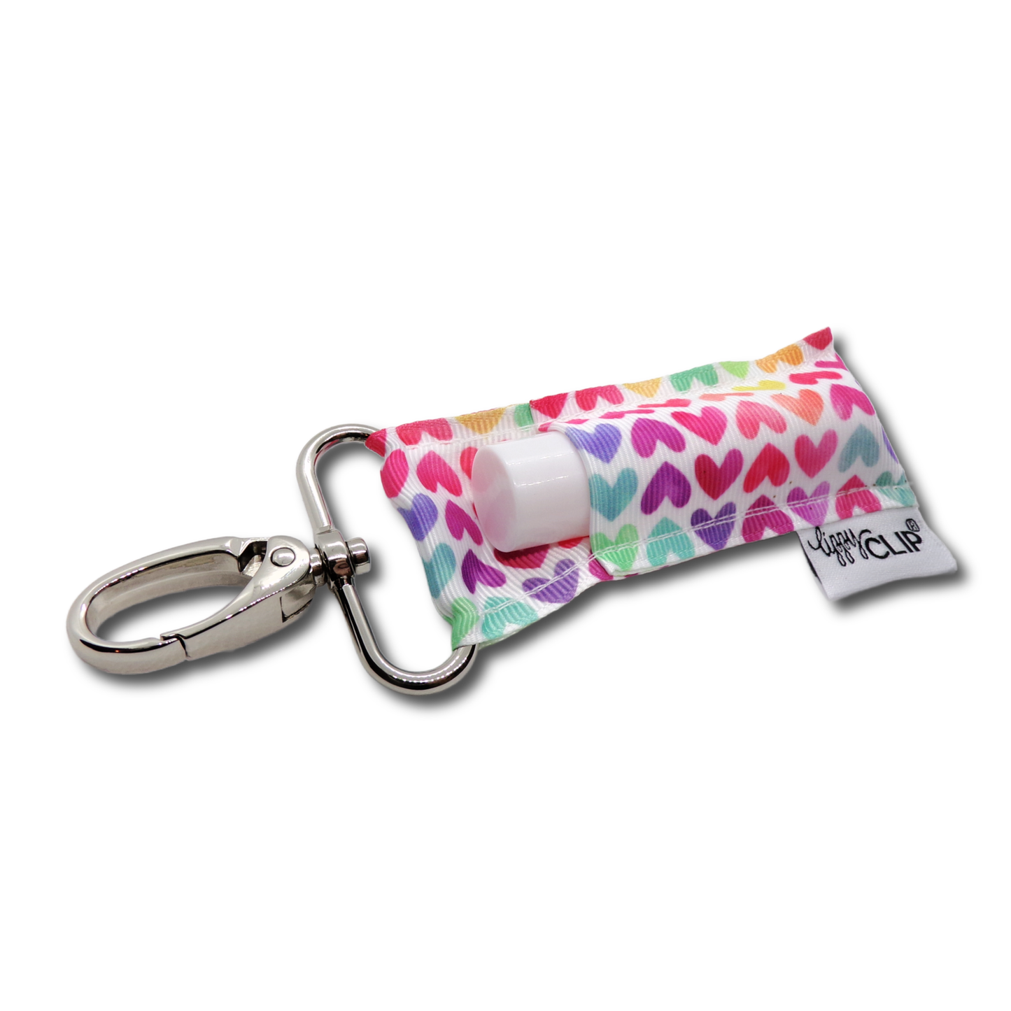 Rainbow Hearts LippyClip® Lip Balm Holder for Chapstick