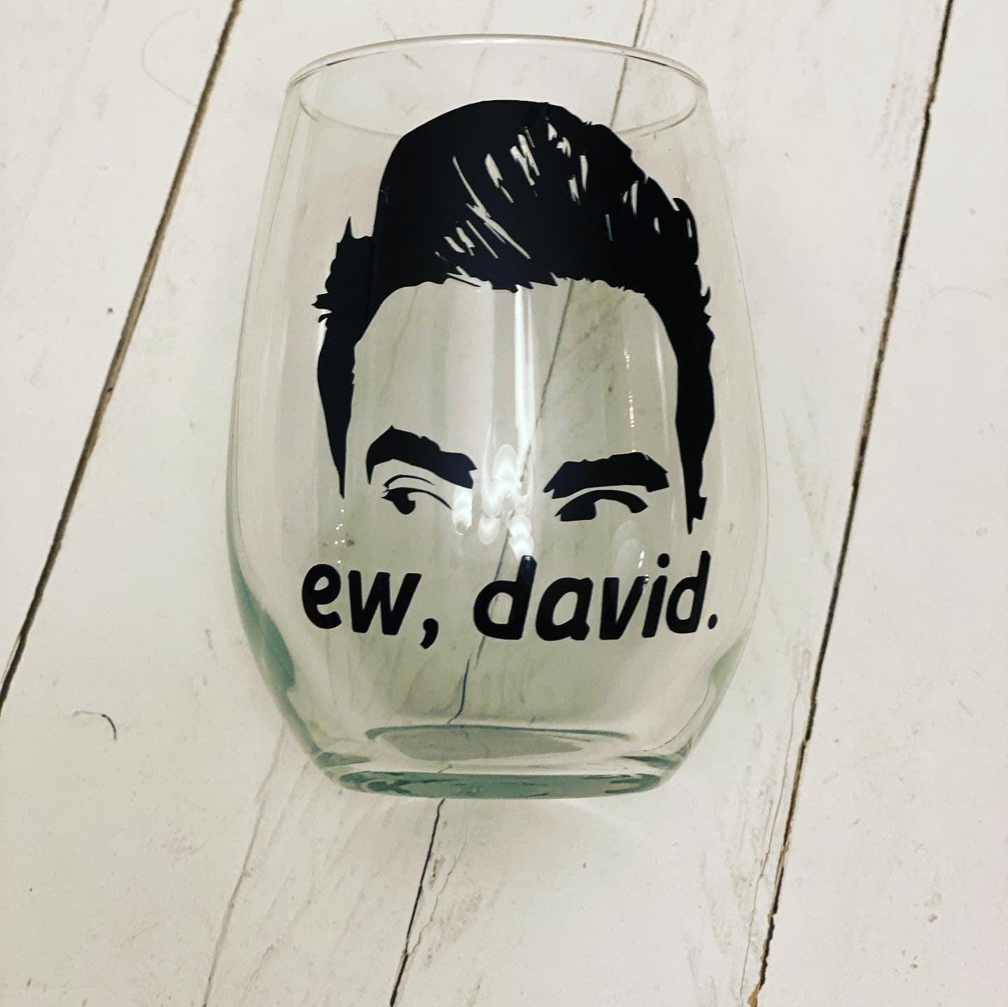 Ew David, 20.5 oz Stemless Wine Glass