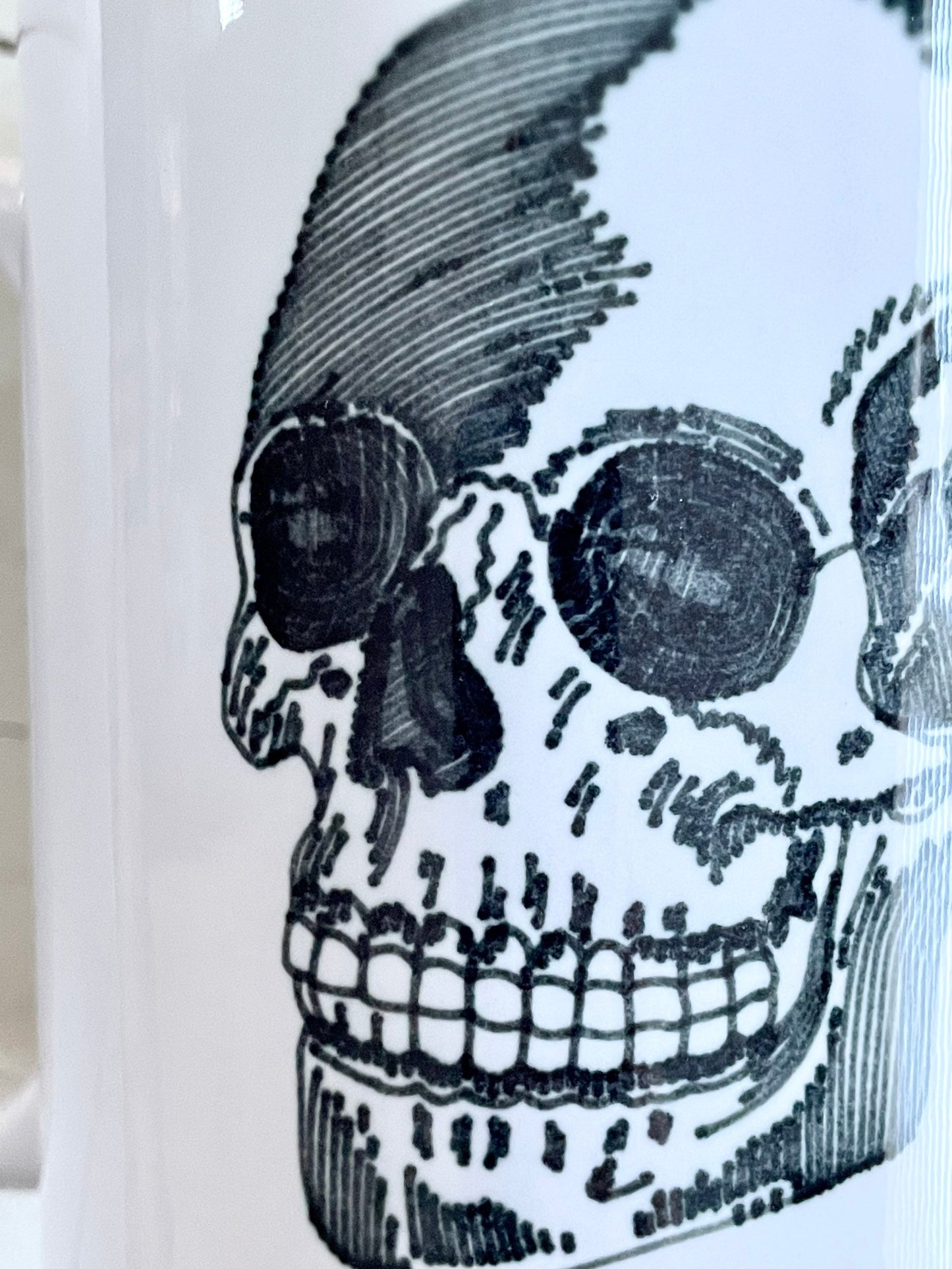 I seriously do not fucking care skull, Double Sided 15oz Coffee Mug, Dishwasher safe