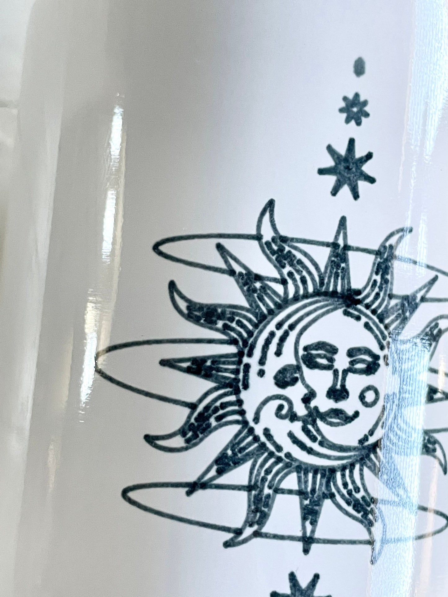 Moon and Sun, 12oz Stainless Steel Wine Travel Tumbler