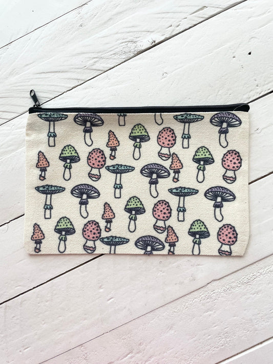 Mushrooms, Zipper Pouch