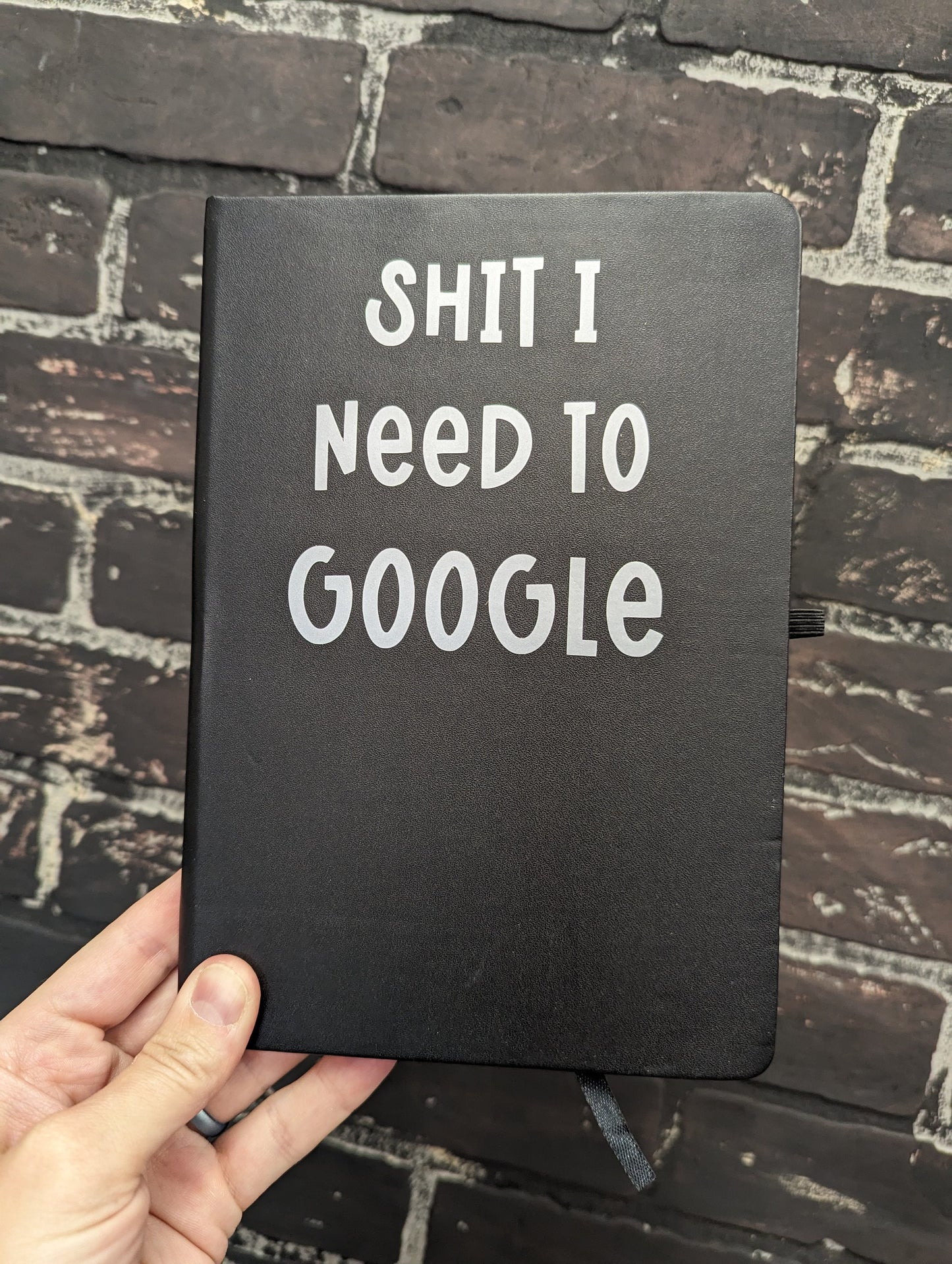 Shit I need to Google, Black Lined Journal