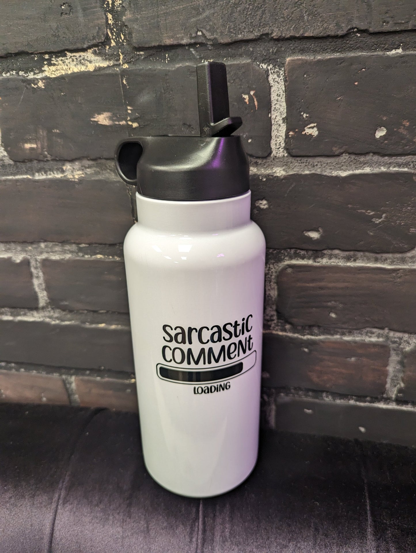 Sarcasm Loading, 32oz Sports Water Bottle with Lid